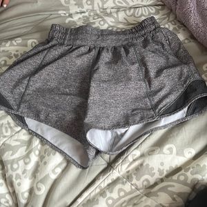 Grey lululemon hotty hot shorts